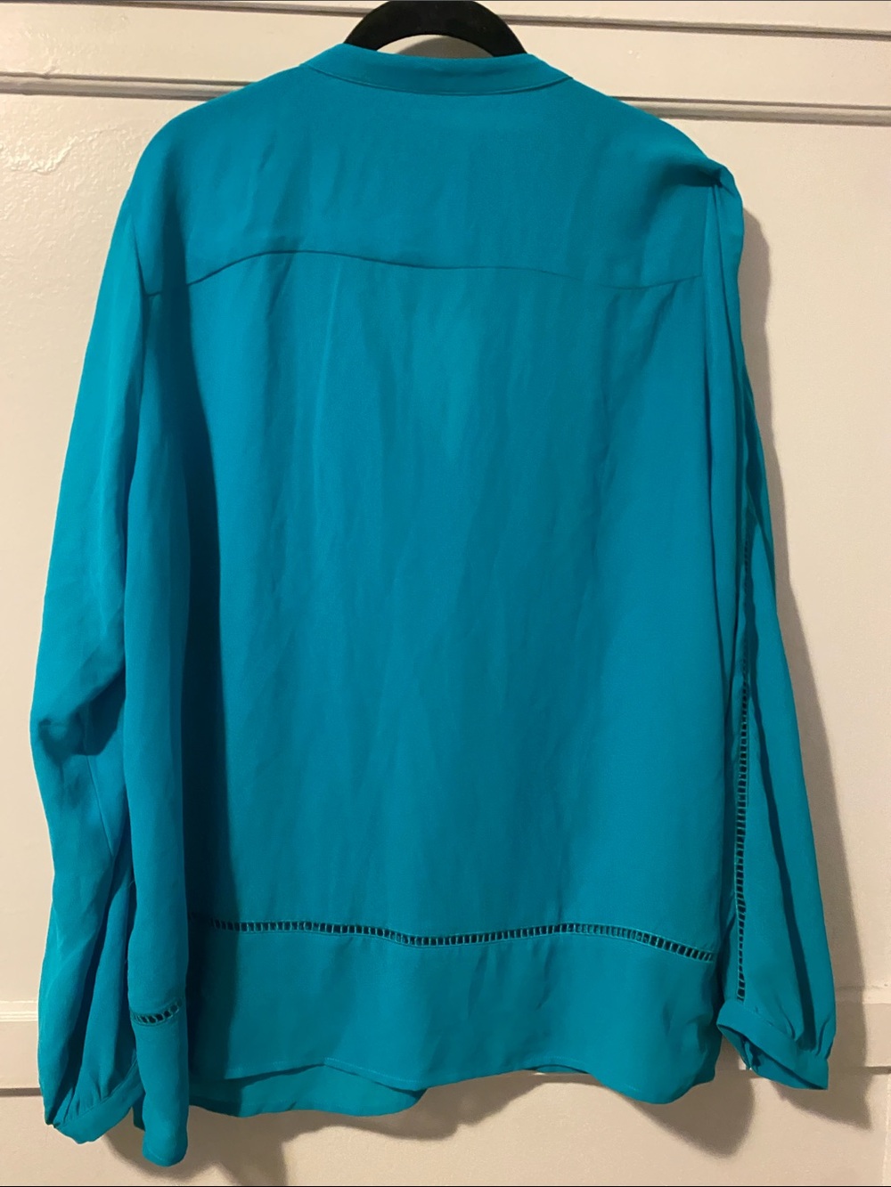 Michael Kors Teal V-Neck Long Sleeve Tunic - size XL - Picture 4 of 4